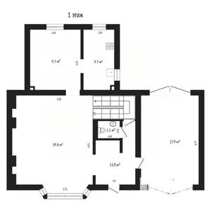 Коттедж 258м², 3-этажный, участок 6 сот.  