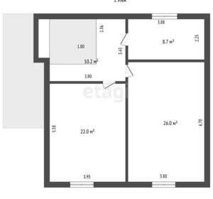 Дом 153м², 2-этажный, участок 8 сот.  