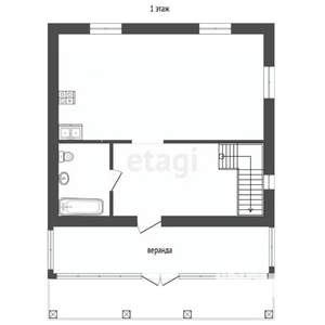 Дом 87м&sup2;, 2-этажный, участок 9 сот.  