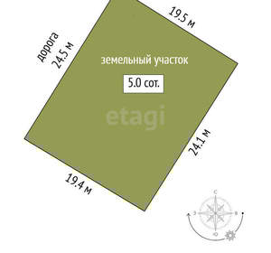 Дача 41м², 2-этажный, участок 5 сот.  