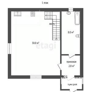 Дом 68м&sup2;, 2-этажный, участок 10 сот.  