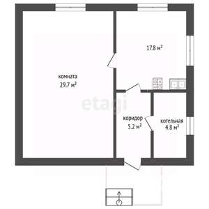 Дом 74м&sup2;, 2-этажный, участок 6 сот.  