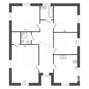 Дом 110м&sup2;, 1-этажный, участок 6 сот.  