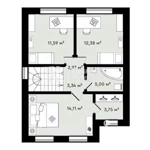 Таунхаус 145м², 2-этажный, участок 3 сот.  