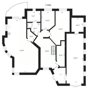 Коттедж 350м&sup2;, 2-этажный, участок 9 сот.  