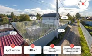 Дом 110м², 2-этажный, участок 8 сот.  