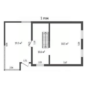 Дом 60м&sup2;, 2-этажный, участок 5 сот.  
