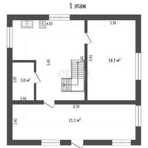 Дом 90м², 1-этажный, участок 5 сот.  
