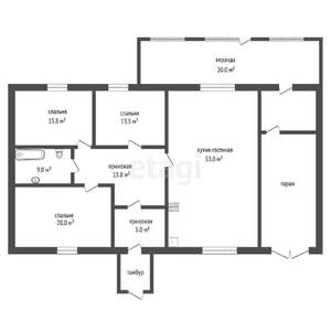 Дом 230м², 1-этажный, участок 15 сот.  