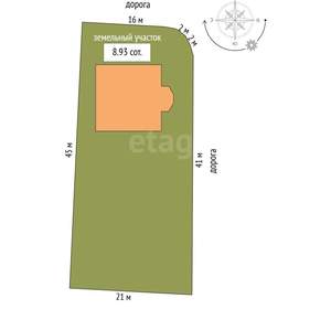 Дом 114м&sup2;, 1-этажный, участок 893 сот.  