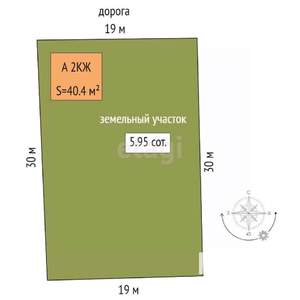 Дача 40м², 2-этажный, участок 6 сот.  