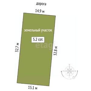 Дом 65м², 1-этажный, участок 5 сот.  
