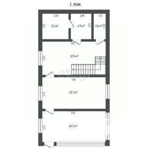 Дом 97м&sup2;, 2-этажный, участок 9 сот.  