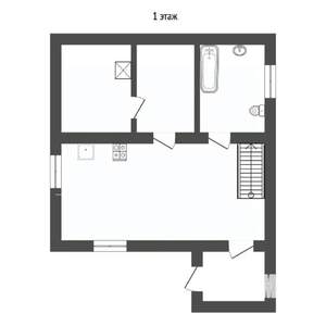 Дом 79м&sup2;, 2-этажный, участок 6 сот.  