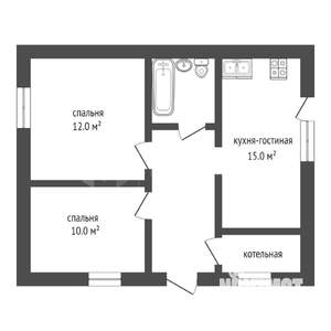 Коттедж 70м², 1-этажный, участок 4 сот.  