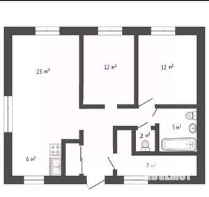 Дом 80м², 1-этажный, участок 5 сот.  