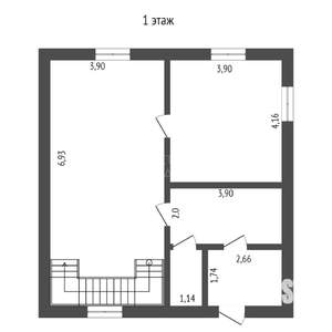 Коттедж 180м², 3-этажный, участок 6 сот.  