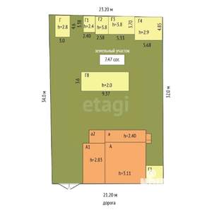 Дом 106м&sup2;, 1-этажный, участок 7 сот.  