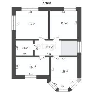 Дом 141м², 2-этажный, участок 8 сот.  