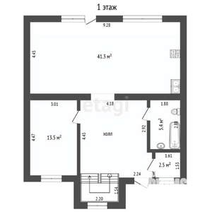 Дом 130м&sup2;, 2-этажный, участок 6 сот.  