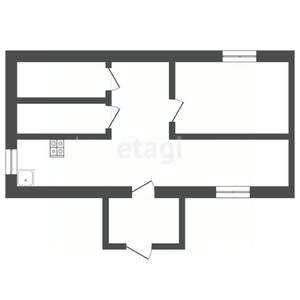 Дом 52м², 1-этажный, участок 8 сот.  