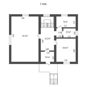Коттедж 175м², 2-этажный, участок 10 сот.  