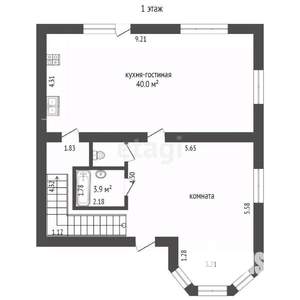 Дом 181м², 2-этажный, участок 5 сот.  