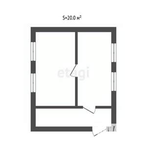 Дом 20м&sup2;, 1-этажный, участок 8 сот.  