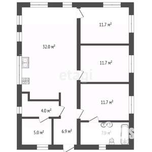 Дом 90м&sup2;, 1-этажный, участок 6 сот.  