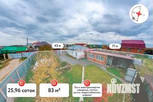 Дом 83м&sup2;, 1-этажный, участок 5 сот.  