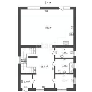 Дом 133м², 2-этажный, участок 5 сот.  