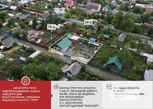 Дом 43м&sup2;, 1-этажный, участок 5 сот.  