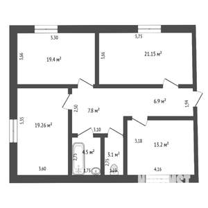 Коттедж 95м², 1-этажный, участок 5 сот.  