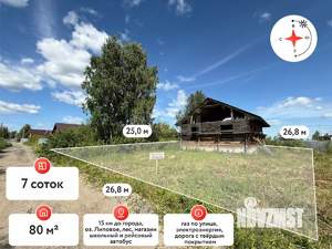 Дом 80м², 1-этажный, участок 7 сот.  