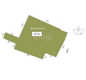 Дом 168м², 2-этажный, участок 6 сот.  
