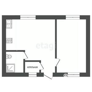 Дом 44м&sup2;, 1-этажный, участок 8 сот.  