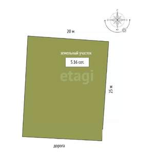 Дом 55м&sup2;, 2-этажный, участок 5 сот.  