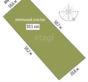 Дом 55м², 1-этажный, участок 10 сот.  