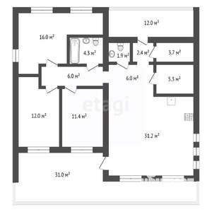 Дом 110м², 1-этажный, участок 9 сот.  