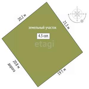 Дом 120м², 2-этажный, участок 4 сот.  