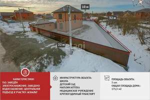 Дом 172м², 2-этажный, участок 5 сот.  