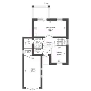 Дом 172м&sup2;, 2-этажный, участок 7 сот.  