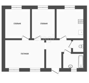 Дом 73м&sup2;, 1-этажный, участок 5 сот.  