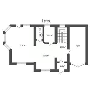 Дом 353м², 2-этажный, участок 15 сот.  