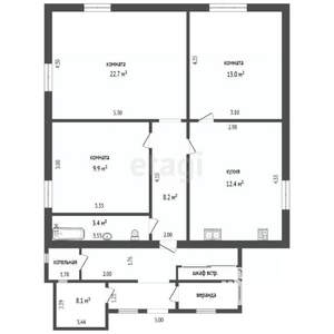 Дом 81м&sup2;, 2-этажный, участок 6 сот.  