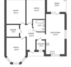 Дом 120м&sup2;, 1-этажный, участок 7 сот.  