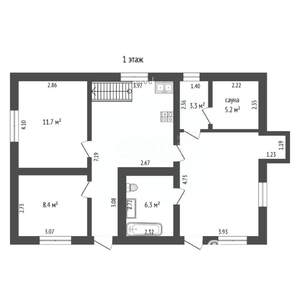 Дом 151м², 2-этажный, участок 5 сот.  