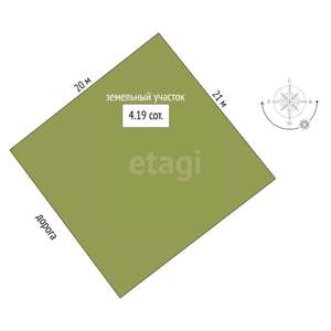 Дом 67м&sup2;, 1-этажный, участок 4 сот.  