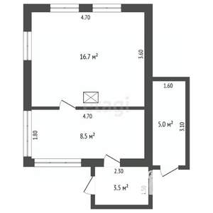Дом 34м&sup2;, 2-этажный, участок 5 сот.  