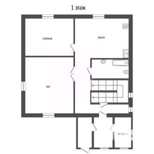 Дом 92м&sup2;, 2-этажный, участок 7 сот.  